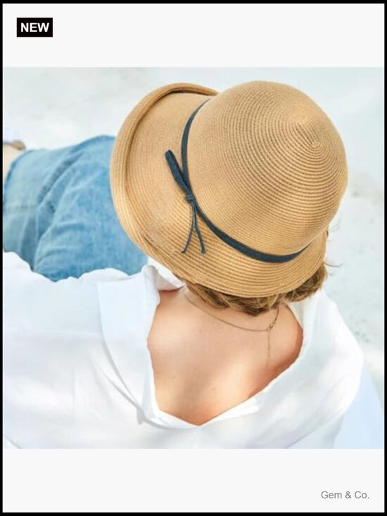 Foldable Sun Hat with Chin Straw Bonnet